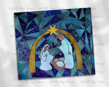 Load image into Gallery viewer, African American Baby Jesus Nativity Scene Stained Glass