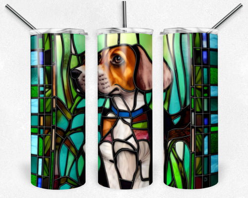 Beagle Stained Glass