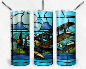 Biplane Stained Glass