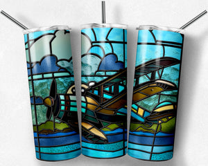 Biplane Stained Glass