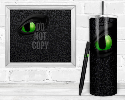 Black Dragon Epoxy and Waterslide Pen Wrap and Tumbler Combo