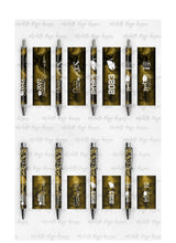 Load image into Gallery viewer, 2023 Graduation Black and Gold Pen Wraps Set 2