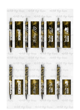 Load image into Gallery viewer, 2023 Graduation Black and Gold Pen Wraps Set 4