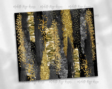 Load image into Gallery viewer, Black and Gold Brush Strokes