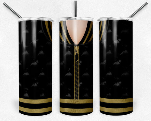Girls Varsity Jacket Black and Gold