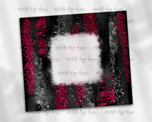 Load image into Gallery viewer, Black and Crimson Red Brush Strokes with Bleach Spot