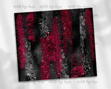 Load image into Gallery viewer, Black and Crimson Red Brush Strokes