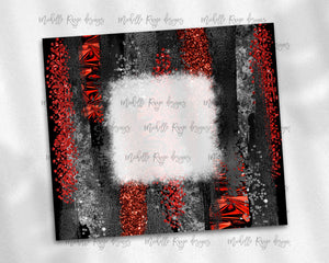 Black and Red Brush Strokes with Bleach Spot