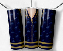 Load image into Gallery viewer, Girls Varsity Jacket Navy and Gold