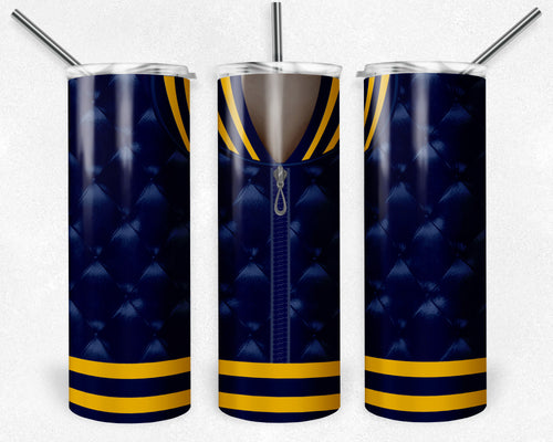 Girls Varsity Jacket Navy and Yellow Gold African American