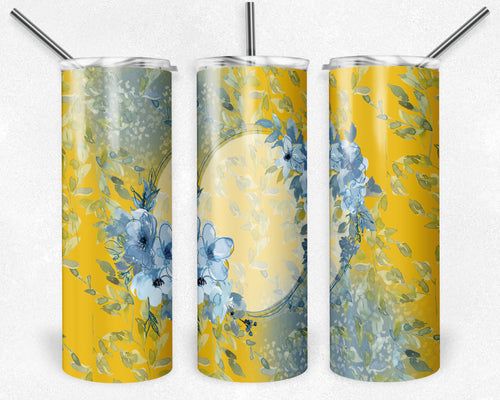 Blue and Yellow Floral Blank