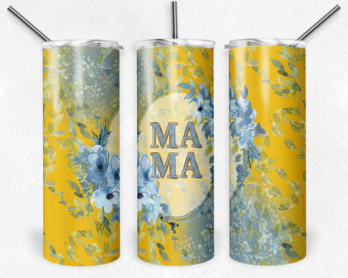 Blue and Yellow Floral Mama