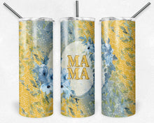 Load image into Gallery viewer, Blue and Yellow Floral Damask Mama