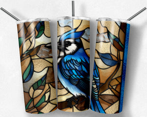 Blue Jay Stained Glass