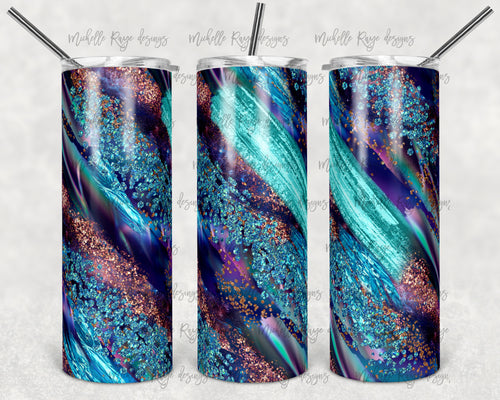 Blue Purple Bronze Glitter Milky Way