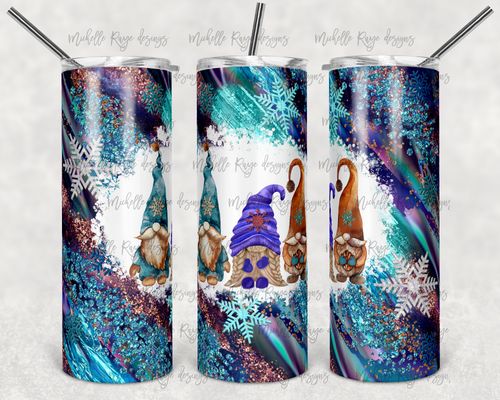 Blue purple milky way snowflake gnomes