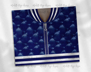 Girls Varsity Jacket Blue and Silver African American