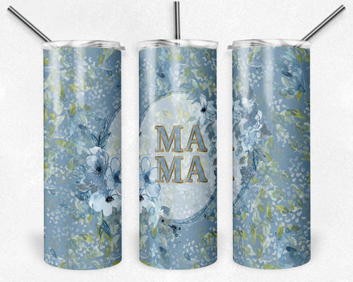 Blue and White Floral Mama