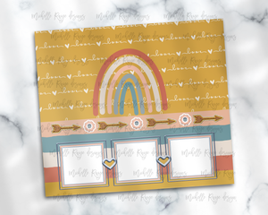 Boho Rainbow Stripes with PNG Picture Frames
