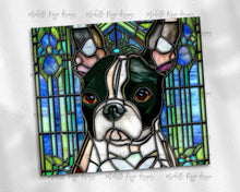 Load image into Gallery viewer, Boston Terrier Dog Stained Glass