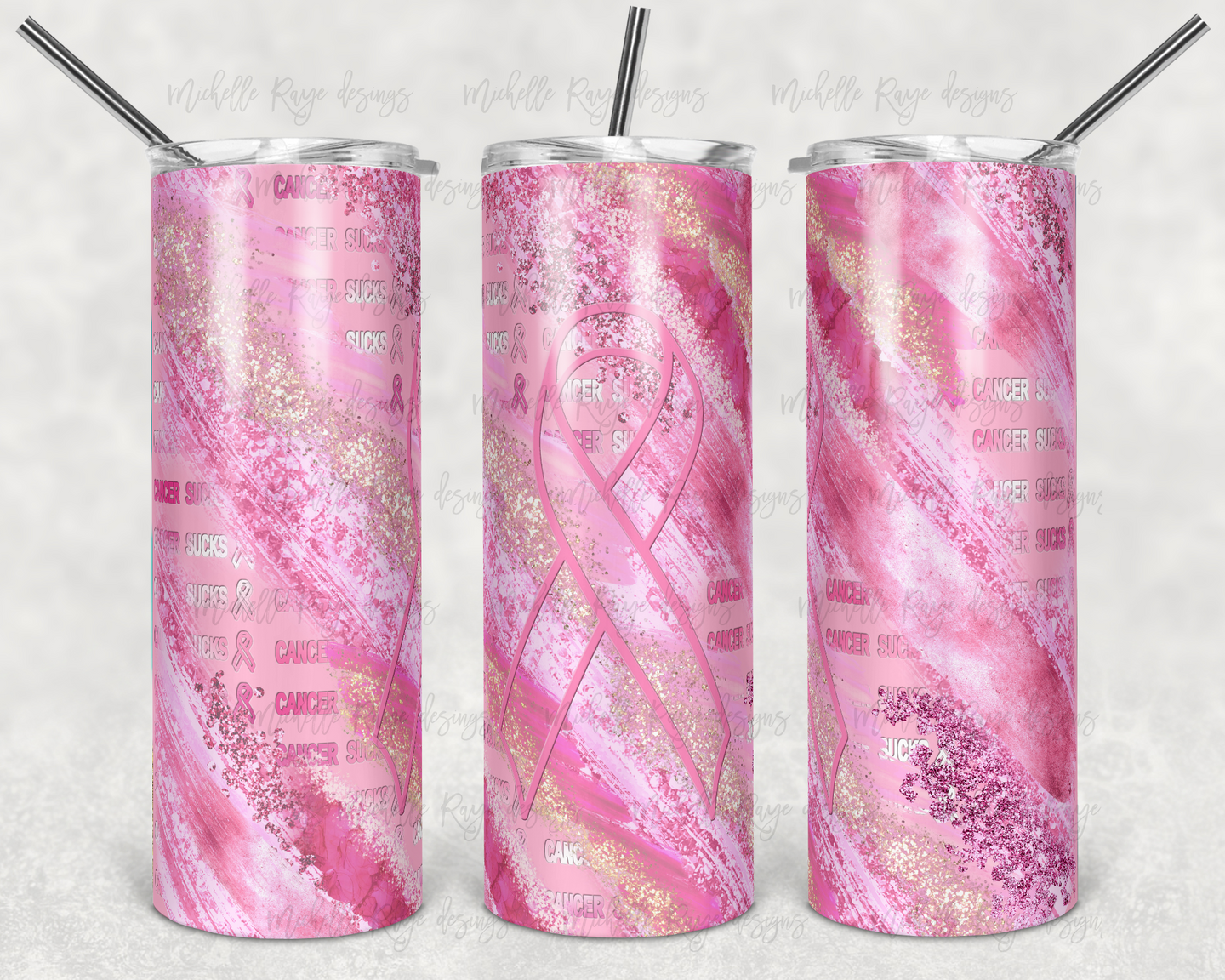 Breast Cancer Sucks Pink Milky Way Ribbon