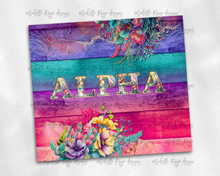 Load image into Gallery viewer, Bright Rainbow Flowers PNG Alphabet