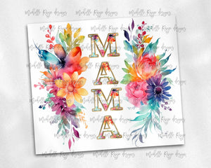 Bright Rainbow Flower Borders MAMA Design