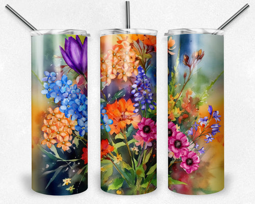Bright Watercolor Wildflowers Design