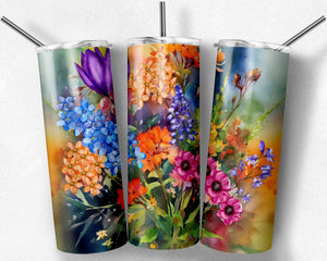 Bright Watercolor Wildflowers Design