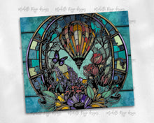 Load image into Gallery viewer, Floral Butterfly Hot Air Balloon Stained Glass