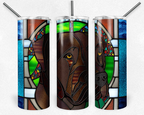 Chocolate Lab Stained Glass