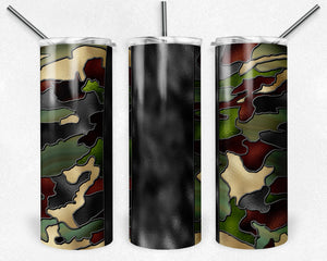 Stained Glass Camo with Black Line