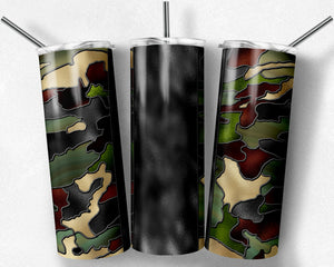 Stained Glass Camo with Black Line
