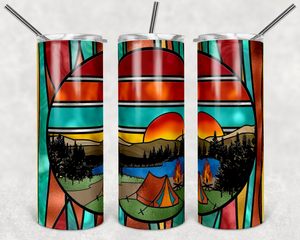 Camping Tent Stained Mosaic Glass