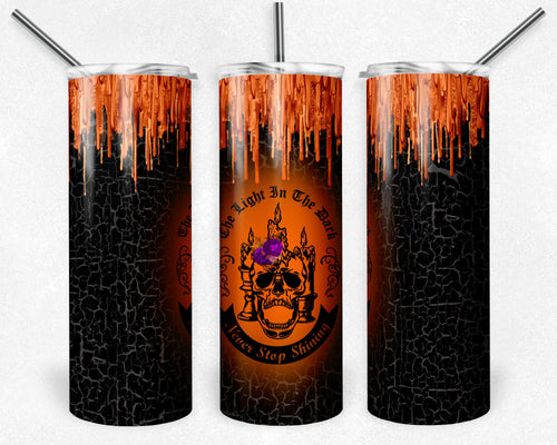 Never Stop Shining Black and Orange Candle