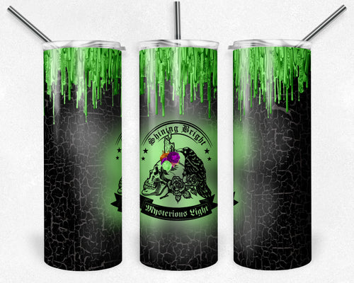 Shining Bright Black and Green Candle