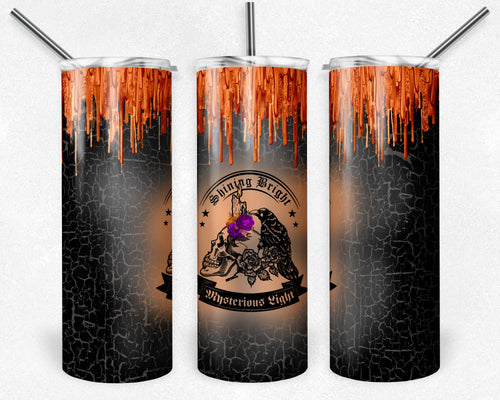 Shining Bright Black and Orange Candle