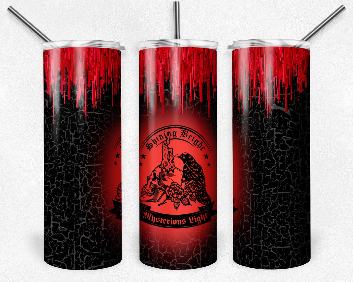 Shining Bright Black and Red Candle