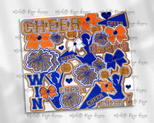Load image into Gallery viewer, Orange and Royal Blue Cheerleading Burst