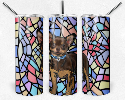 Chihuahua Dog Stained Glass