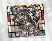 Load image into Gallery viewer, Chinese Crested Hairless Dog Stained Glass