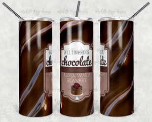 Flowing Chocolate Label "All I Need is Chocolate"
