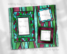 Load image into Gallery viewer, Three Christmas Picture Frames Stained Glass