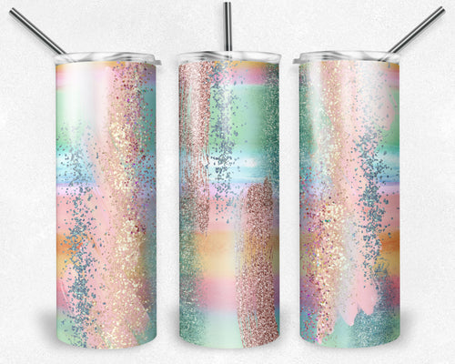 Coral light pastel paint strokes
