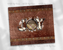 Load image into Gallery viewer, Cowboy Christmas Joy, Rust and Brown Plaid