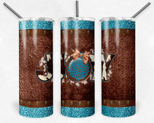 Load image into Gallery viewer, Cowboy Christmas Joy, Rust and Teal