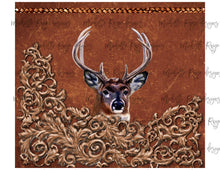 Load image into Gallery viewer, Deer Head on Embossed Leather