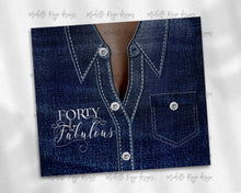 Load image into Gallery viewer, Denim Jacket Diamonds Forty and Fabulous