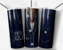 Load image into Gallery viewer, Denim Jacket Diamonds and Lace Fifty and Fabulous
