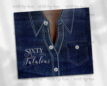 Load image into Gallery viewer, Denim Jacket Diamonds Sixty and Fabulous